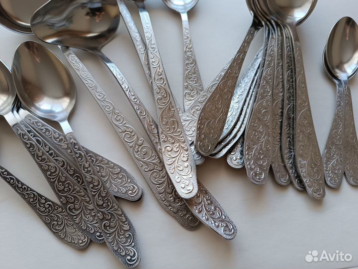 Ложки Вилки Нержавейка СССР Вишенки Узор