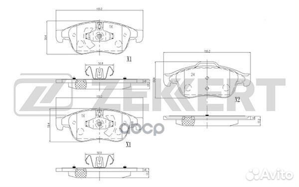 Колодки торм. диск. передн. Nissan Terrano (D10