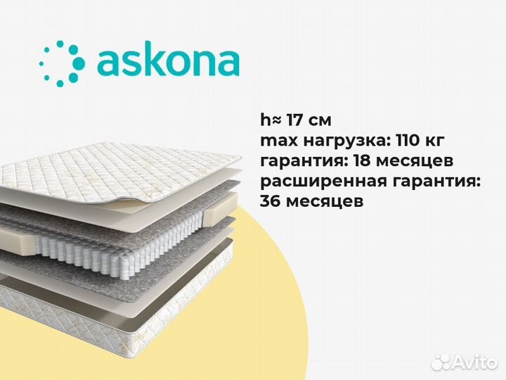 Матрас аскона 80х186