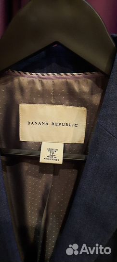 Костюм пиджак+брюки синий цвет Banana Republic