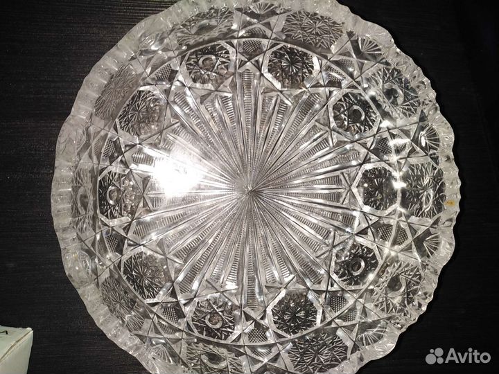 Салатник хрустальный гдр новый