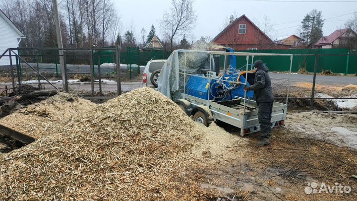 Аренда дробилки,измельчителя веток, расчистка уч