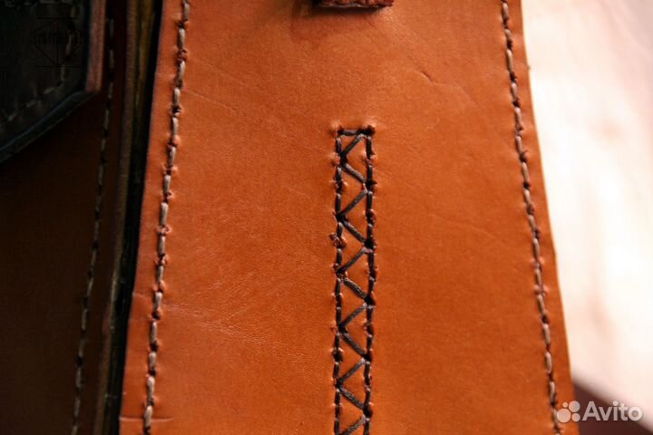 Сумка из натуральной кожи серии Mosaikk с двумя от