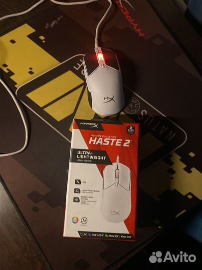 Игровая мышь hyperx pulsefire haste 2 белая