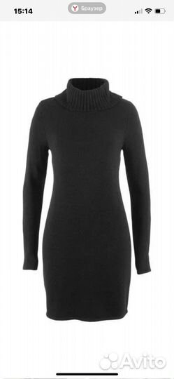 Платье черное теплое