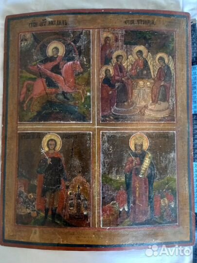 Икона четырехчастная, большая