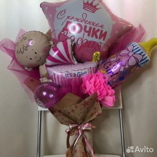 Крафтовые букеты из воздушных шаров