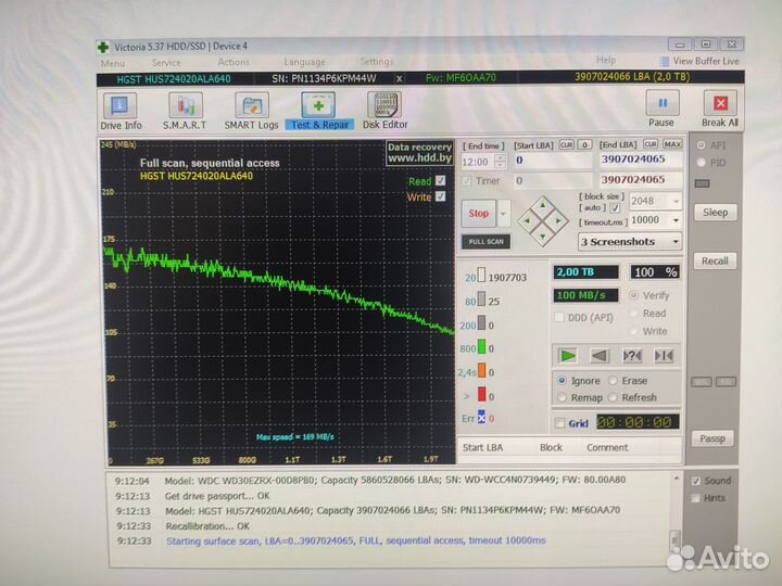 Hgst 2 Tb Маленький пробег не китай