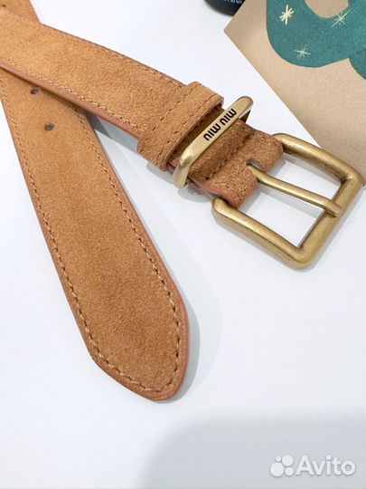 Ремень женский miu miu рыжий