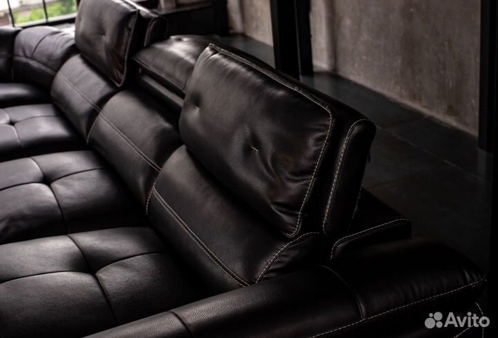 Диван кожаный угловой Sofa Top мягкий