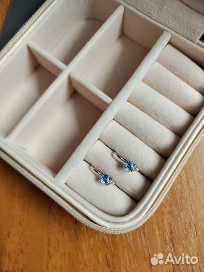 Серьги из серебра с фианитом, гранатом, аметистом