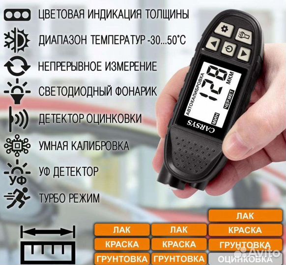 Толщиномер аренда профессиональный carsys