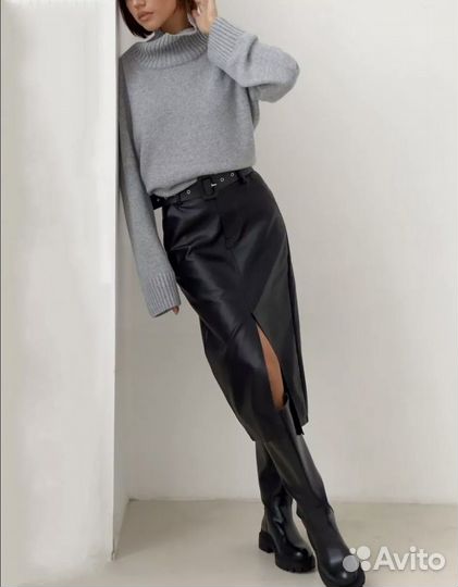 Кожаная юбка