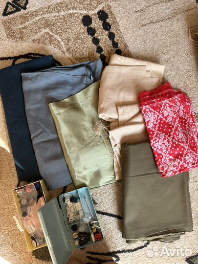 Ткань пакетом и фурнитура