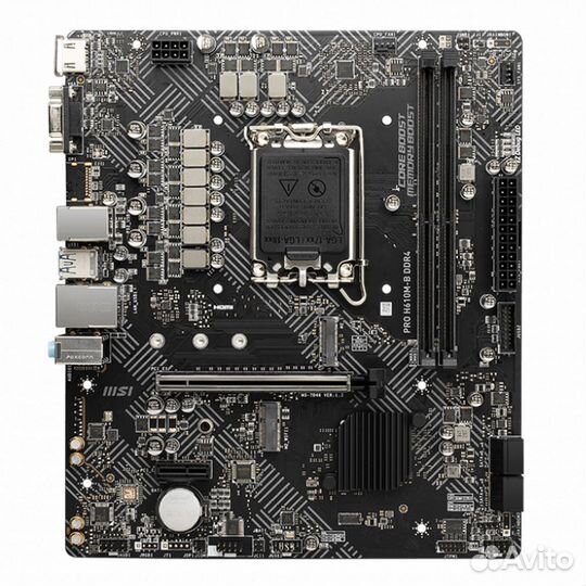 Материнская плата MSI PRO H610M-B DDR4 H610,LGA1700,2DDR4,1PCI-Ex16,1PCI-Ex1,2M.2(KEY M+KEY E),4sata