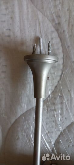 Карниз однорядный 160см металлический с кольцами