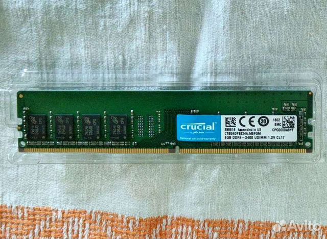 Оперативная память Crucial 8 гб DDR4 2400 мгц