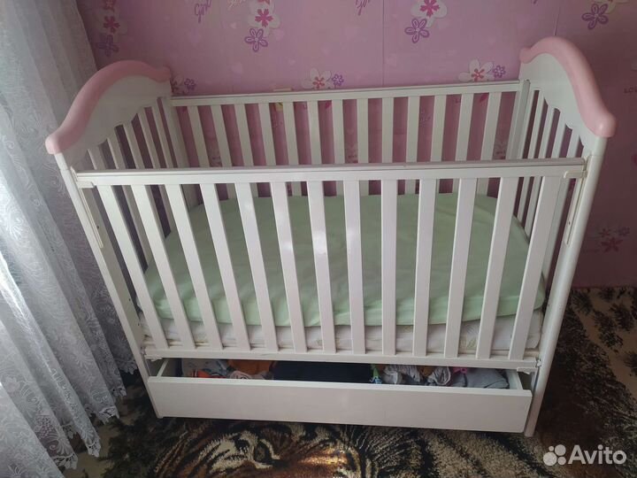 Детская кровать манеж с матрасом