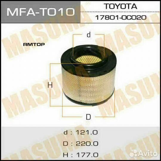 Masuma MFA-T010 Фильтр воздушный Masuma MFA-T010