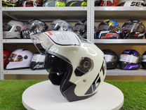 Мотоциклетный шлем открытый с двойным визором