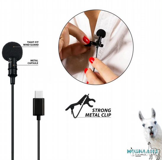 Микрофон-петличка type-C штекер G121