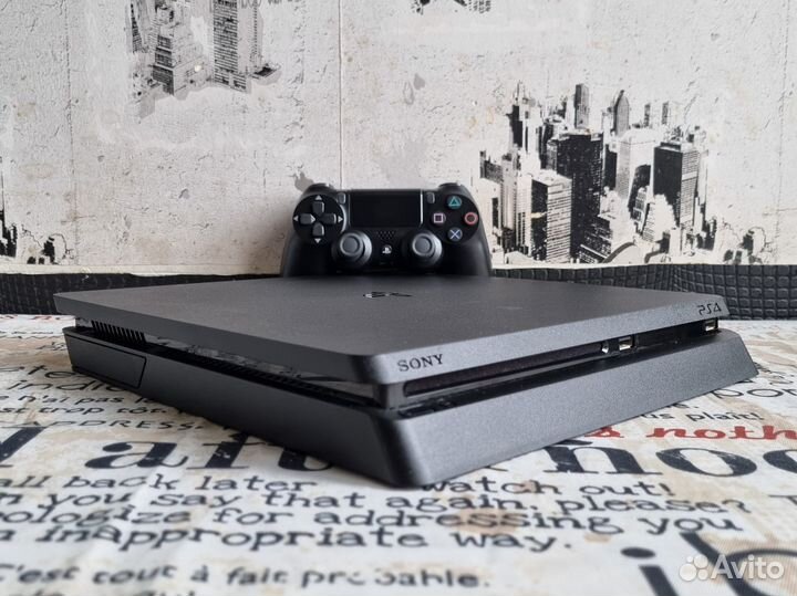 PS4 Slim 1tb + 24 игры. 3 ревизия