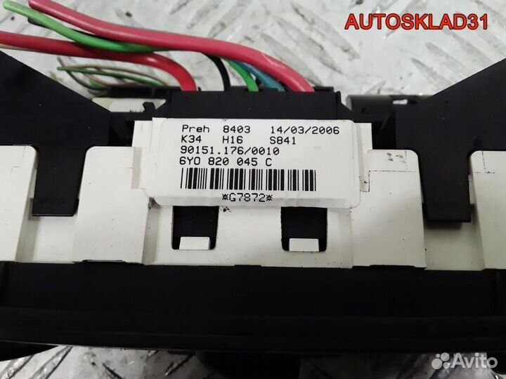 Блок управления отопителем Skoda Fabia 6Y0820045C