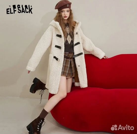 Новое женское шерстяное пальто средней длины 44р