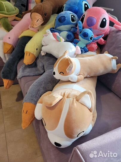 Кот Батон, Корги, Стич, гусь, акула, единорог