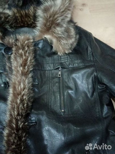 Кожаная куртка на меху