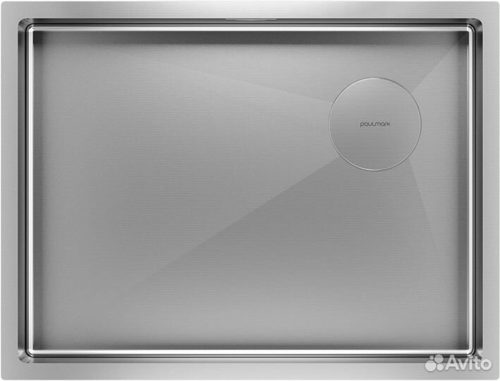 Мойка кухонная Paulmark Next-Skew PM885844-BS брашированная сталь + Жидкое мыло Grass Milana