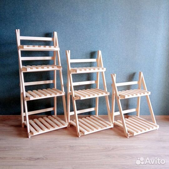 Стеллаж, подставка для цветов деревянная