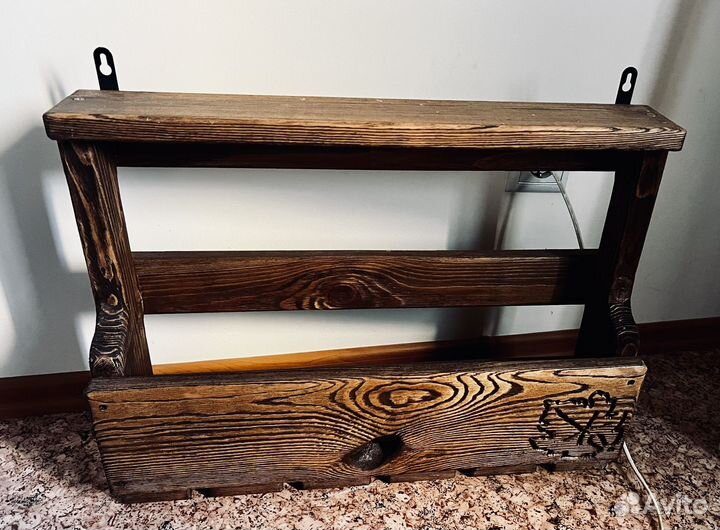 Деревянная Полка ручной работы