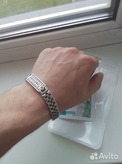 Серебряный браслет мужской