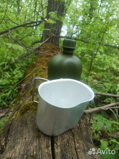 Фляжка с котелком (Олива)