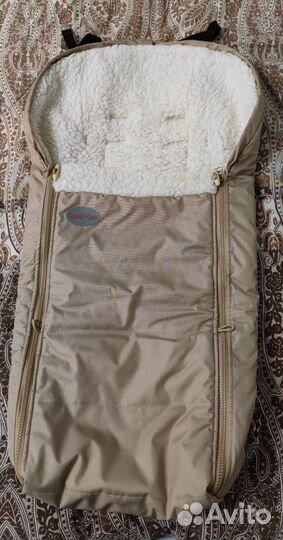 Конверт зимний на овчине в коляску санки