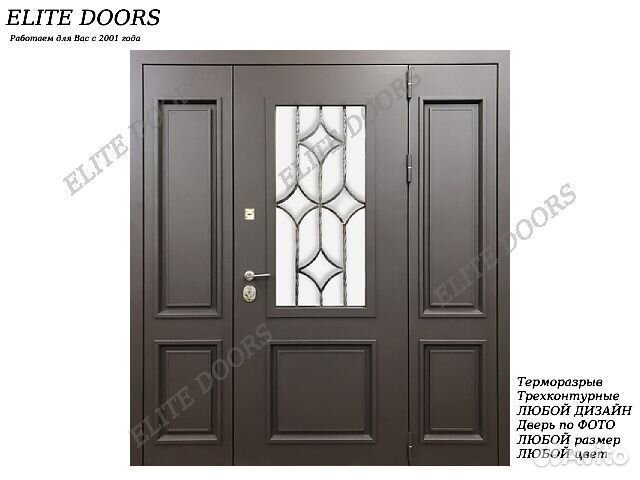 Широкая парадная дверь в загородный дом ED-360