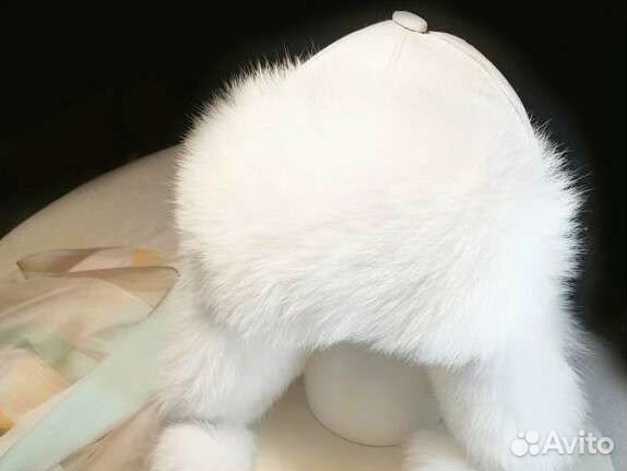 Шапка ушанка/Новая/жен/натур мех/белая