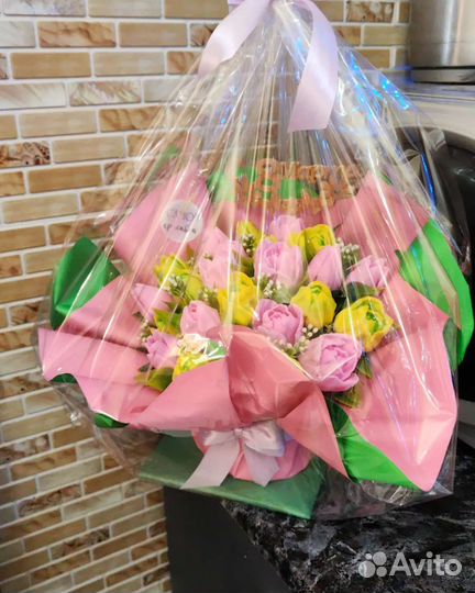 Букет тюльпанов из мыла, листайте фото