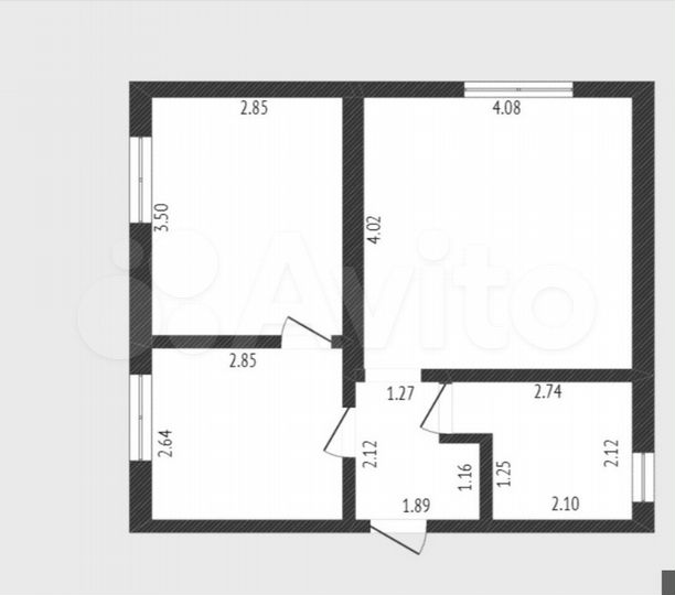 Дом 46,5 м² на участке 8 сот.