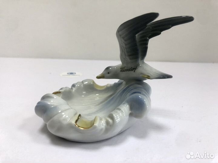 Пепельница Фарфор Чайка Германия 20 век