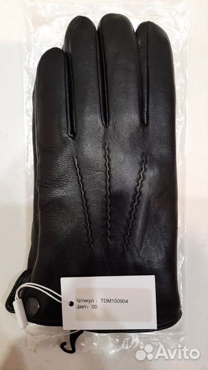 Мужские кожаные перчатки зимние натуральный мех
