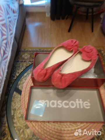 Балетки женские, кожа, велюр, Mascotte