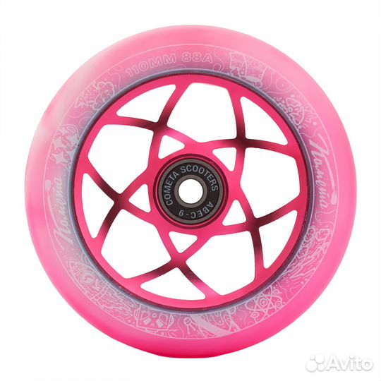 Колёса д/сам. Комета Атом Бело-розовый / Розовый