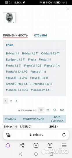 Генератор Ford