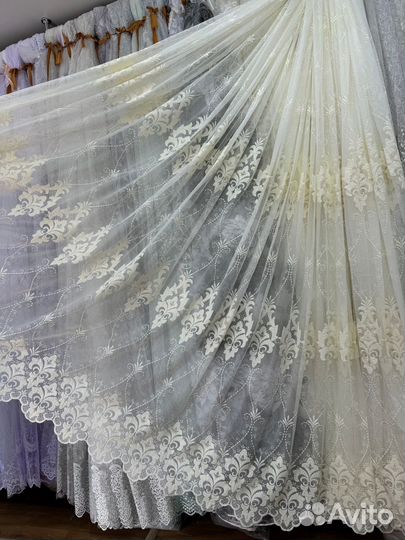 Тюль лен. Новый