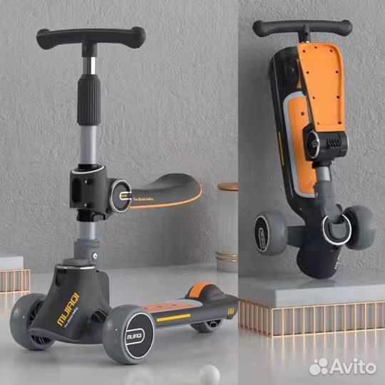 Самокат трансформер беговел детский