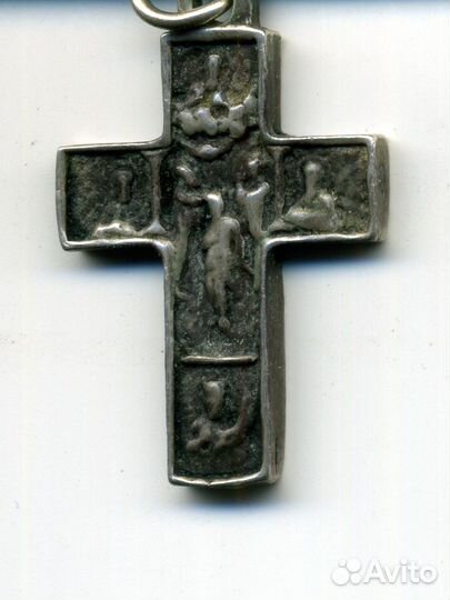 Старинный серебряный крестик
