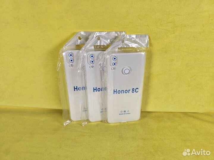 Чехол силиконовый-прозрачный (Huawei Honor 8c)