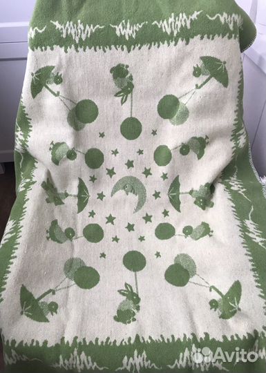 Одеяло детское, винтаж 1950 года, шерсть